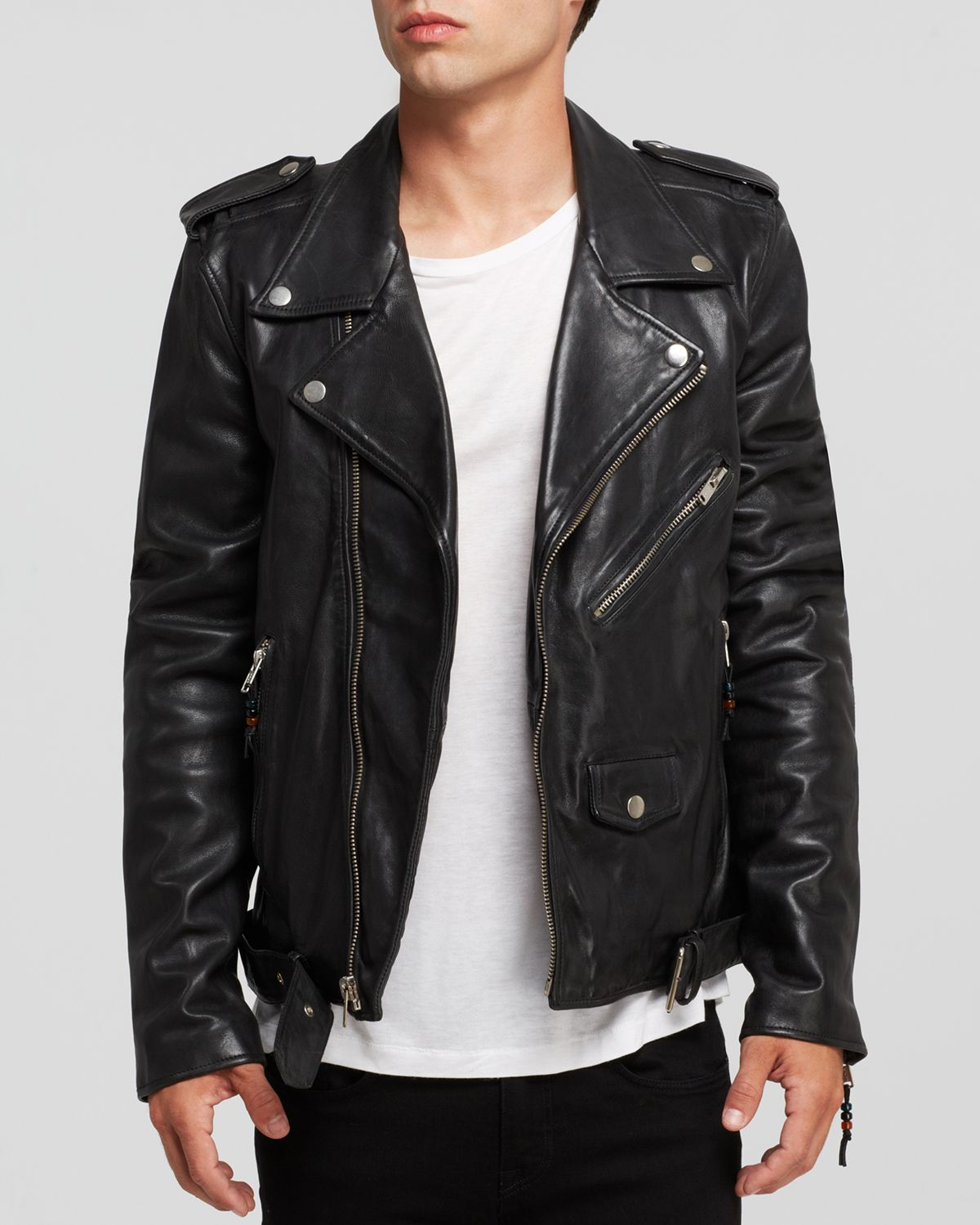 Blk dnm Leather Biker Jacket in Black for Men | Lyst