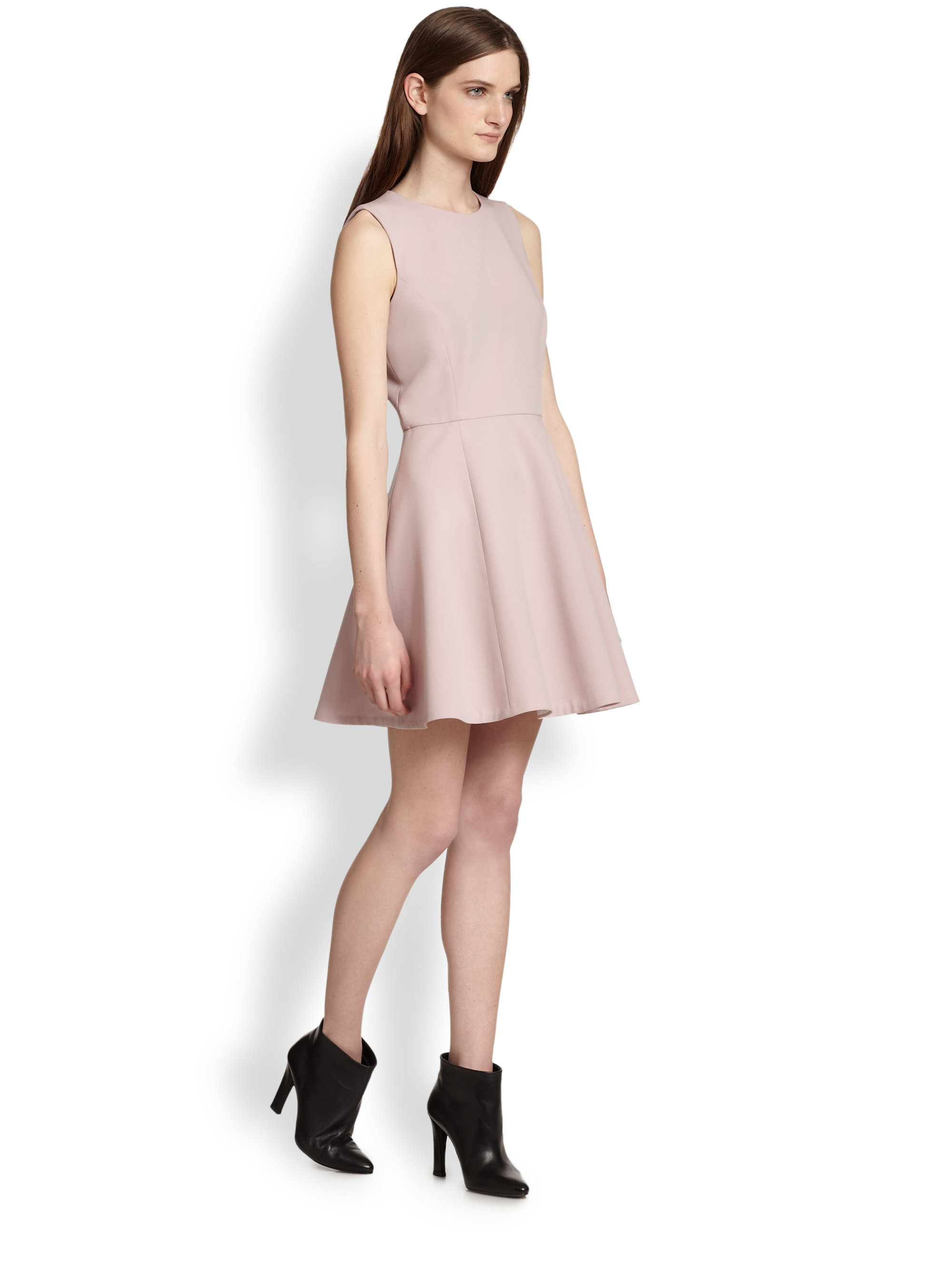 Theory Tillora FlaredSkirt Dress in Pink Lyst