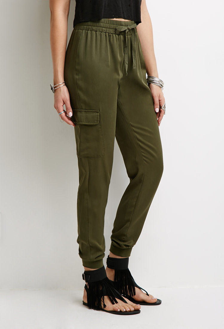 cargo twill joggers