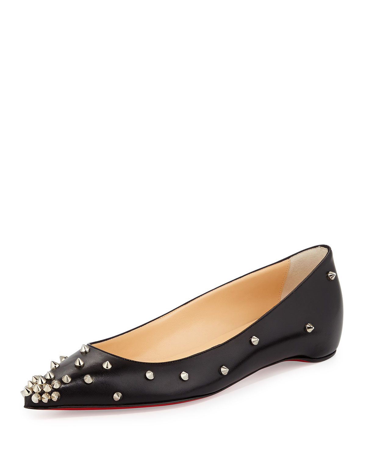 christian louboutin suede flats Black pointed toes - Bbridges