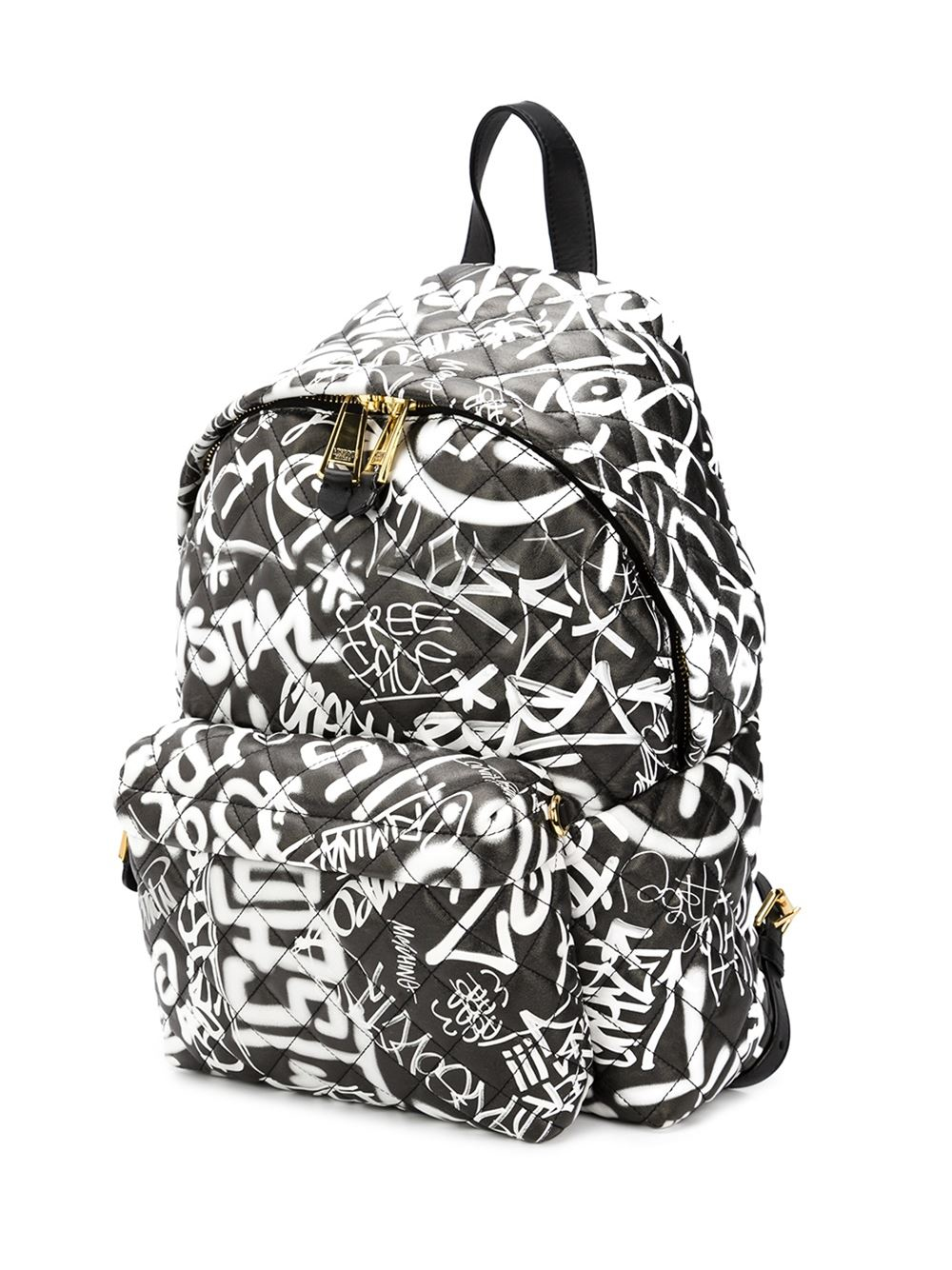 Moschino Graffiti Print Backpack in Black | Lyst