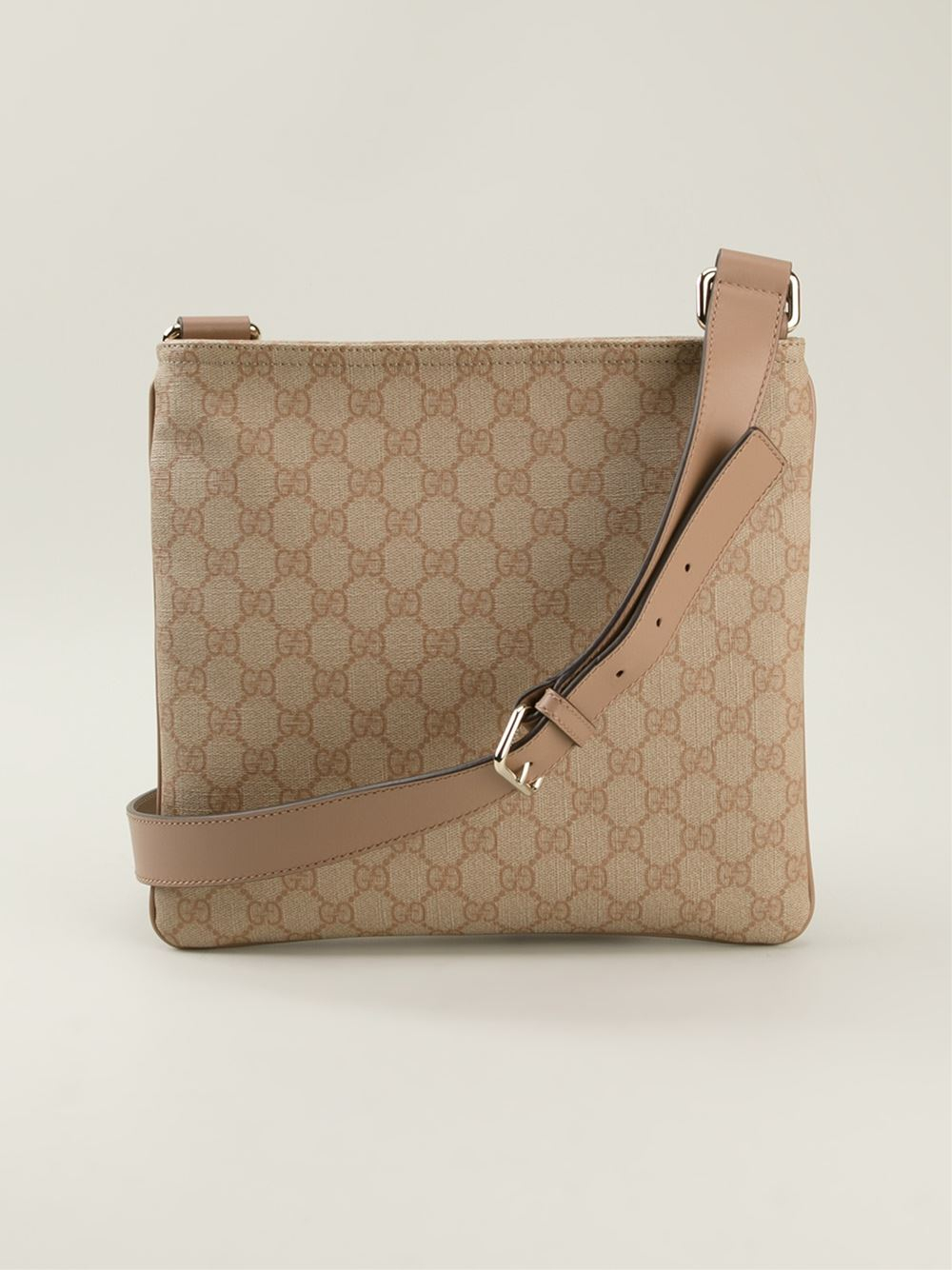 Lyst - Gucci Signature Monogram Cross Body Bag in Natural