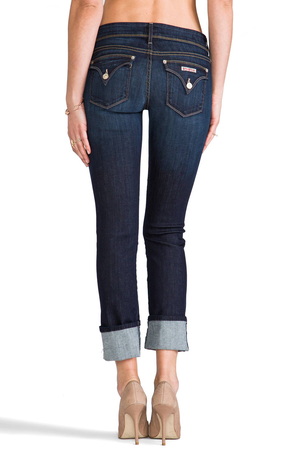 Lyst Hudson Jeans Ginny Cropped Denim in Blue
