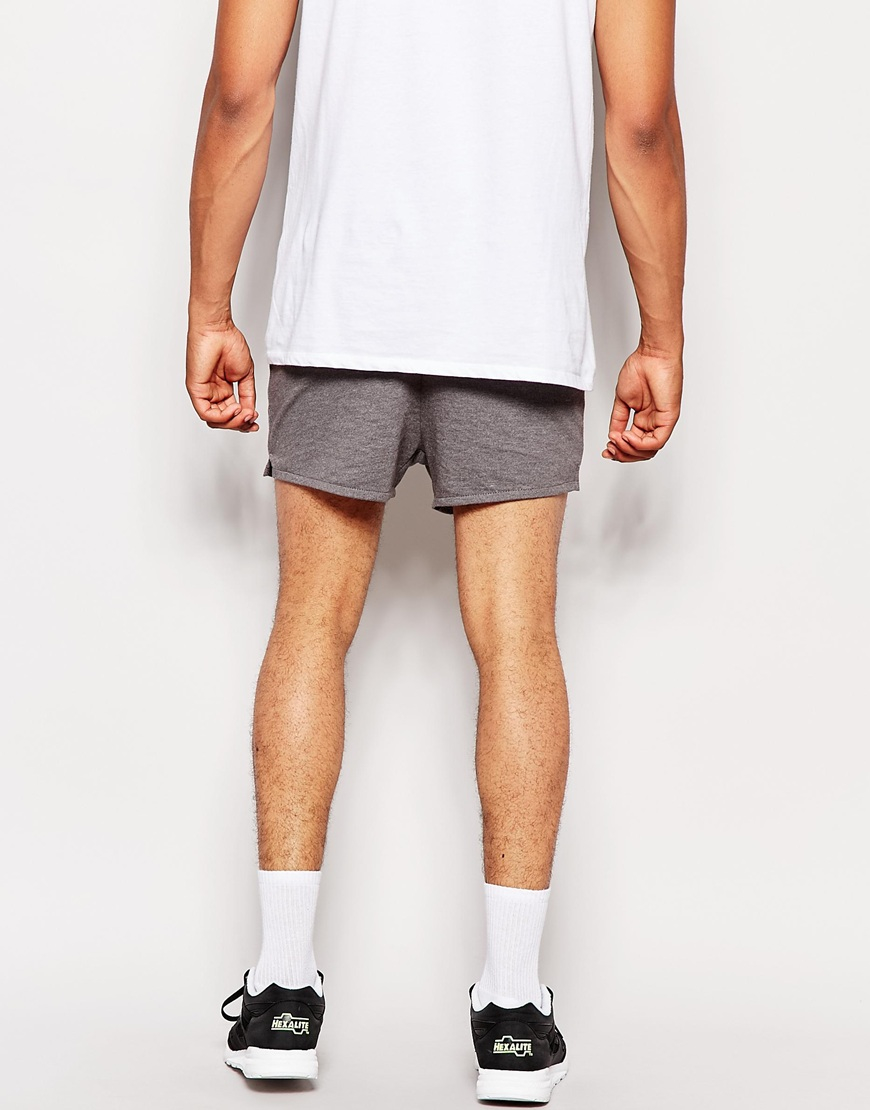 Asos Jersey Shorts In Extreme Short Length in Gray for Men | Lyst