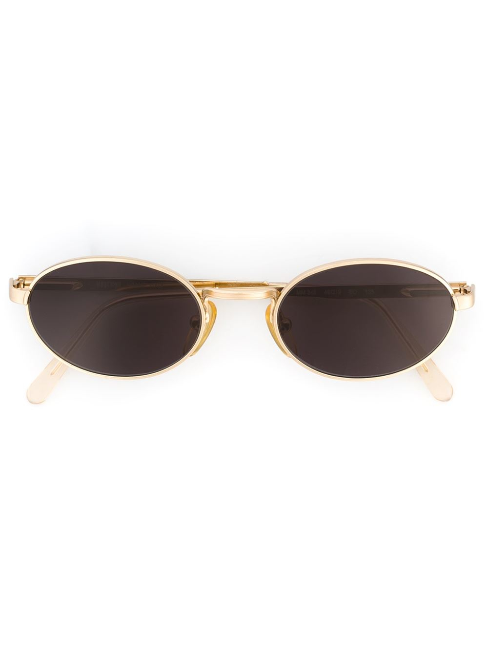 Lyst Moschino Oval Frame Sunglasses In Black