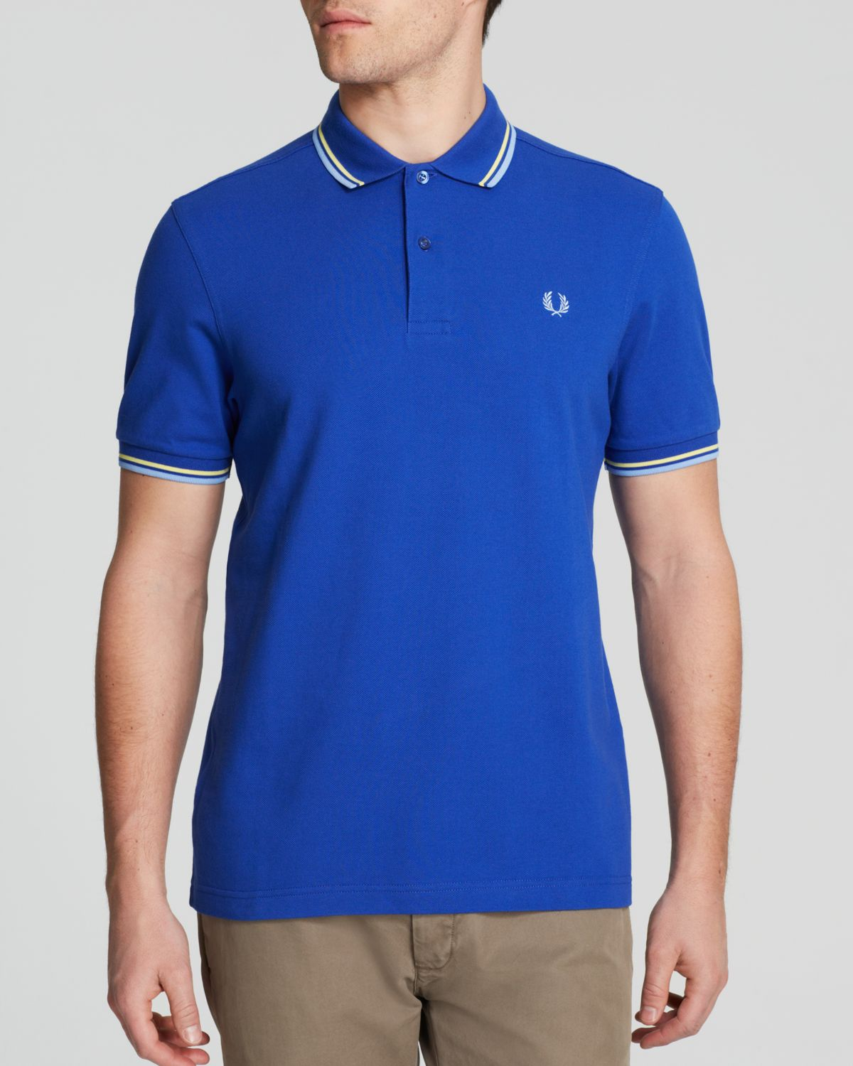 Fred perry Tipped Logo Polo - Regular Fit in Blue for Men (Regal/Soft ...