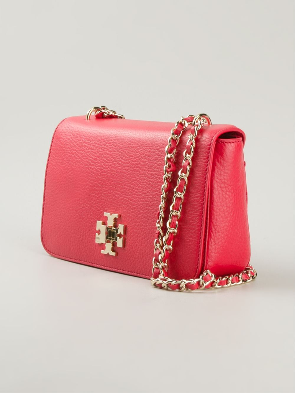 red designer shoulder bag