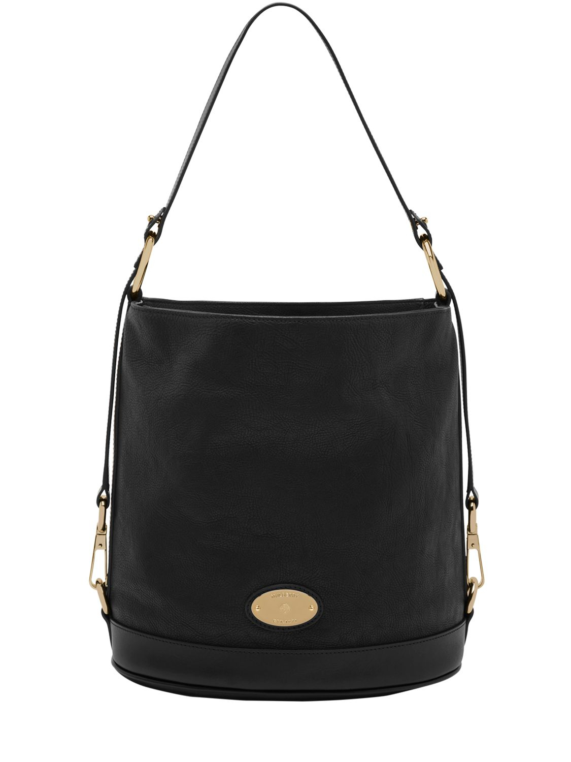 Lyst - Mulberry Jamie Washed Leather Bucket Bag in Black