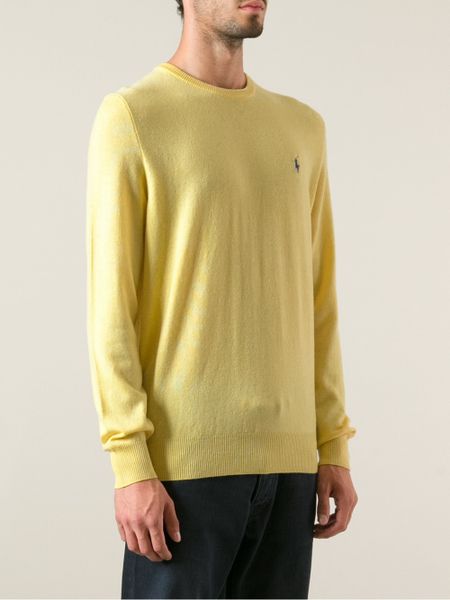 Polo Ralph Lauren Crew Neck Sweater in Yellow for Men (yellow & orange ...