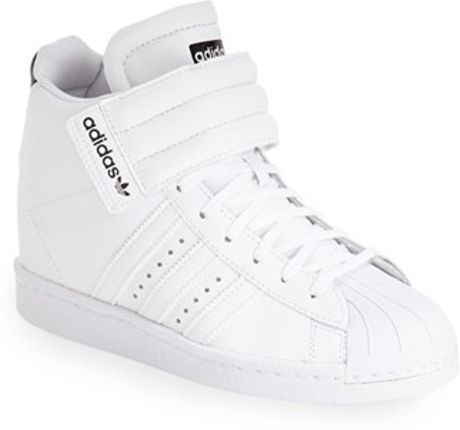 Adidas 'superstar Up Strap' Hidden Wedge Sneaker in White (WHITE/ CORE ...