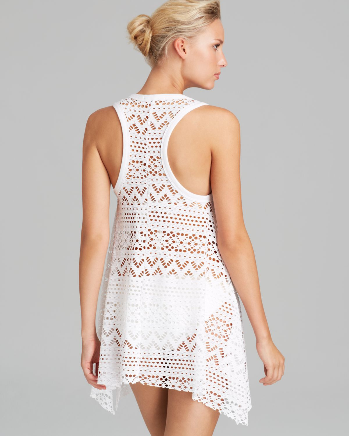 Lyst Robin Piccone Penelope Crochet Dress Swim Cover Up in White