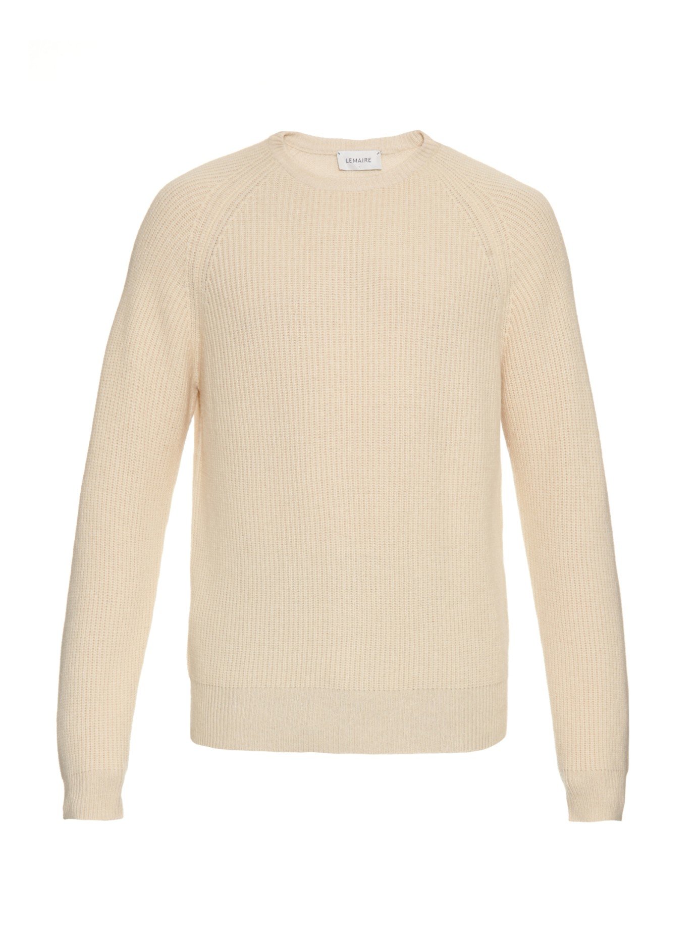 Lyst - Lemaire Wool-blend Ribbed-knit Sweater in Natural for Men