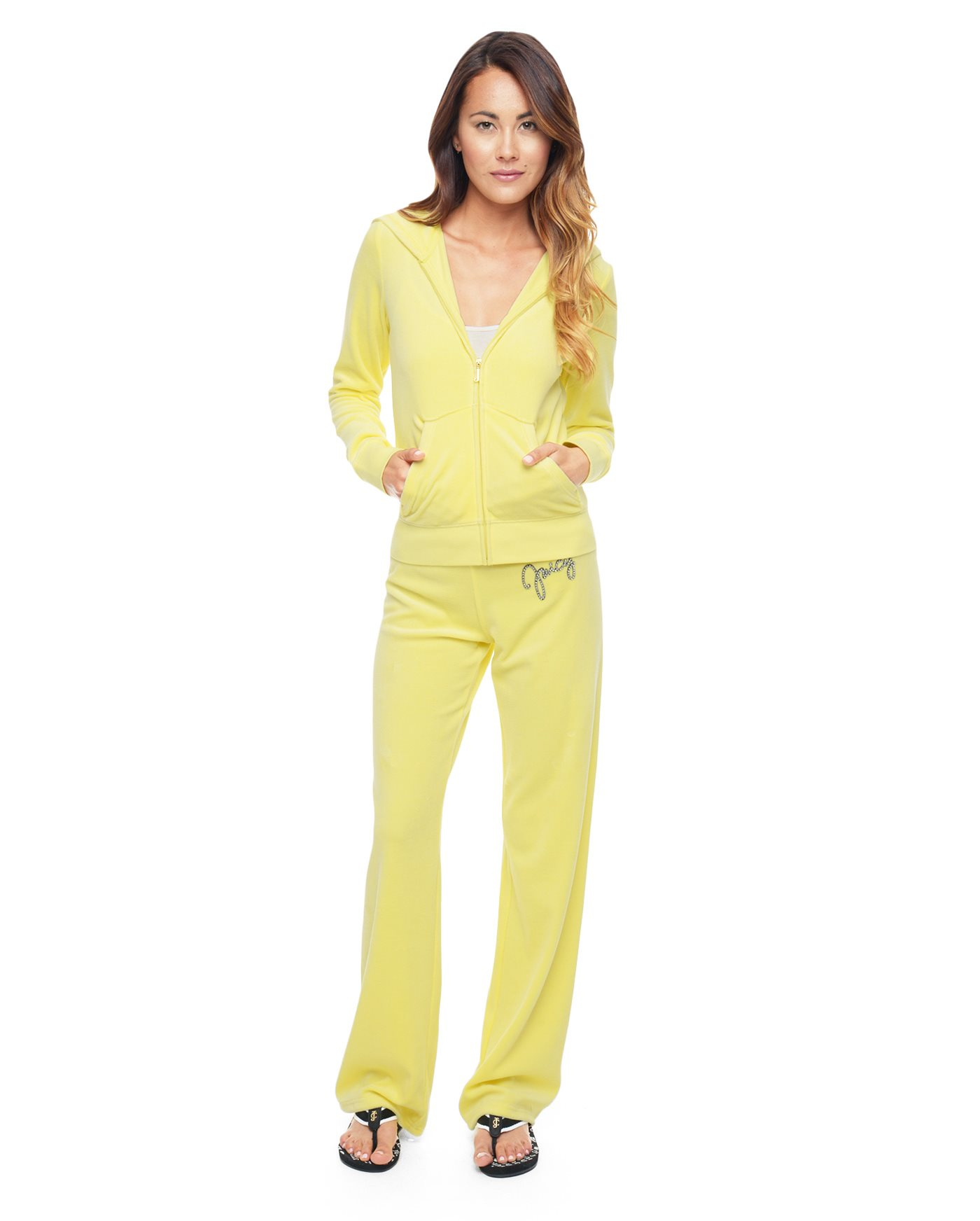 Juicy couture Logo Velour Juicy Island Original Jacket in Yellow
