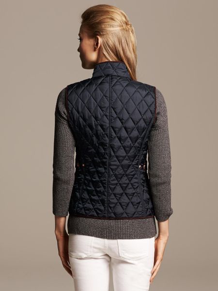 Banana Republic Quilted Vest in Blue (Preppy navy) | Lyst