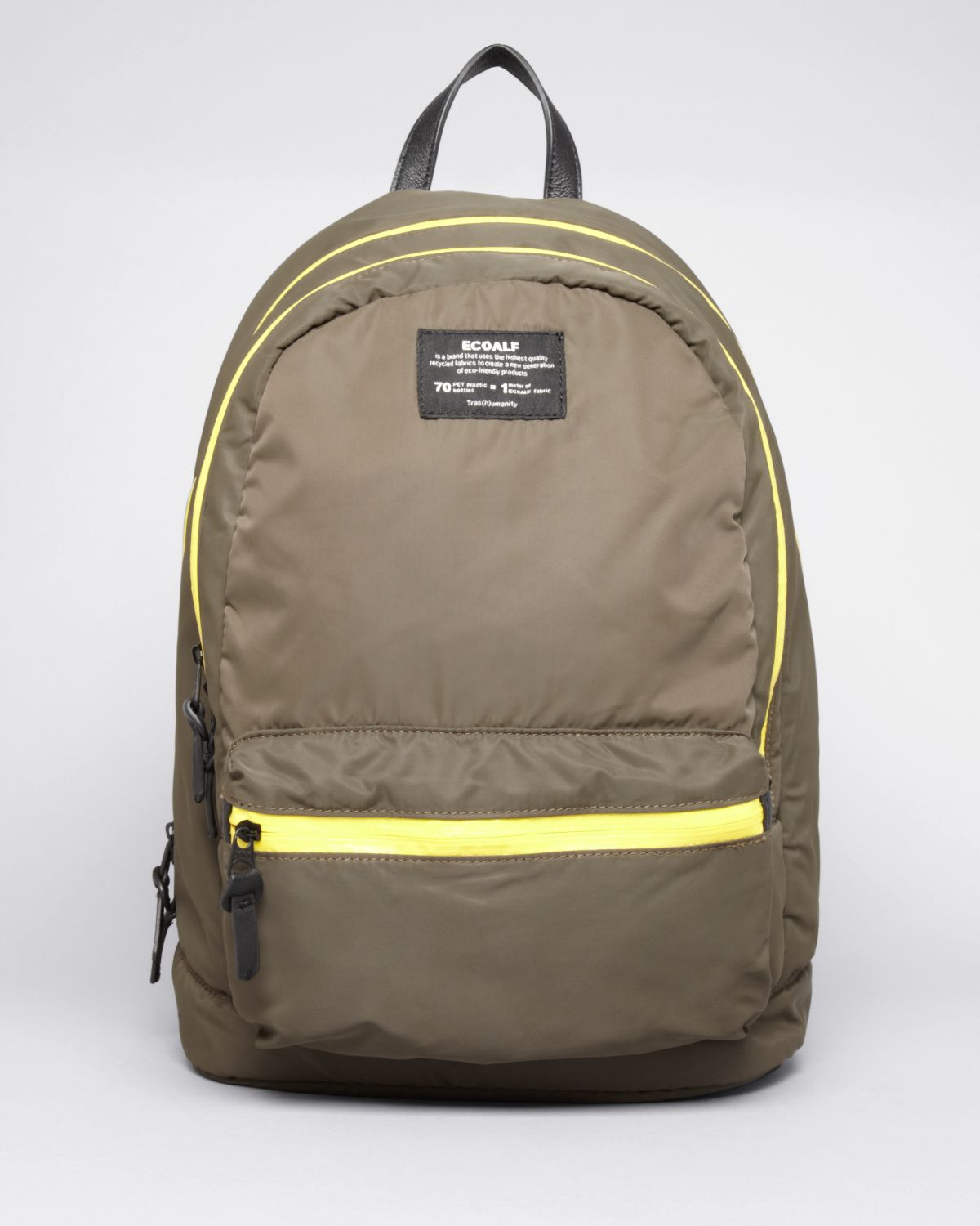 Ecoalf Contrast Zipper Munich Backpack in Khaki for Men (Dark Khaki) | Lyst