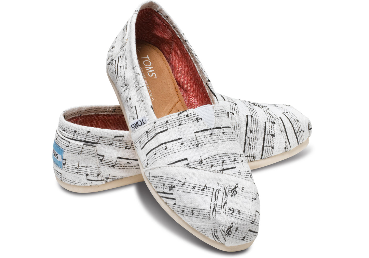 Lyst TOMS Music Notes Hemp SlipOns in White