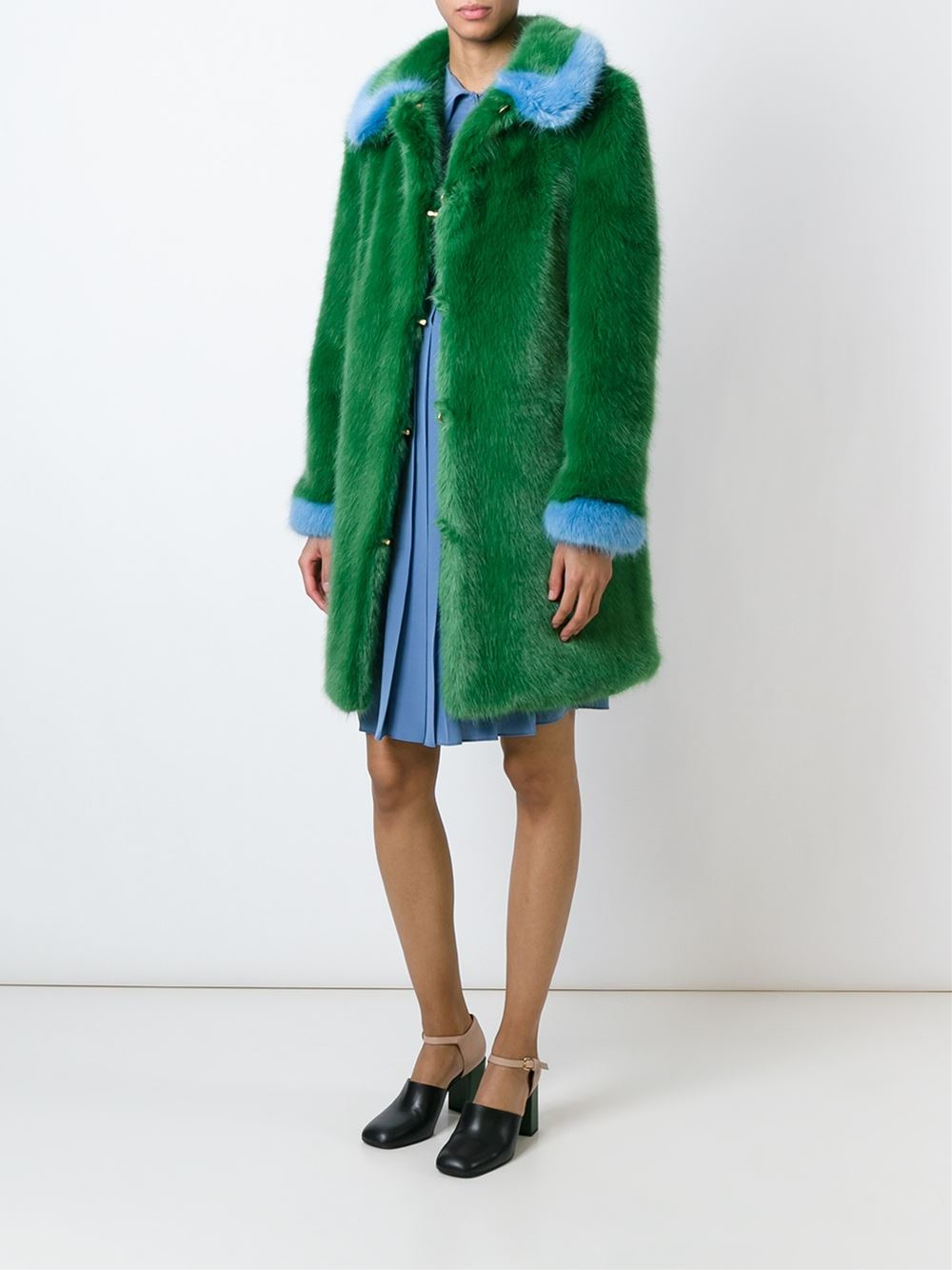 Shrimps Faux-fur Coat in Green | Lyst