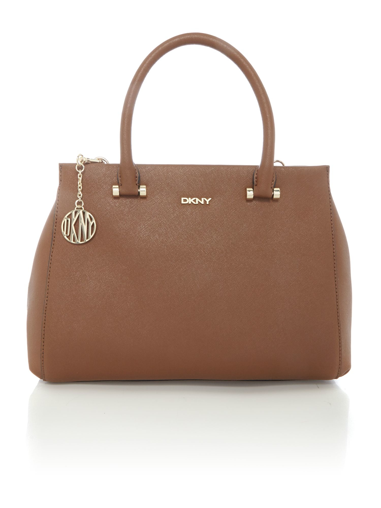 Dkny Saffiano Tan Large Satchel Bag in Brown (Tan) Lyst