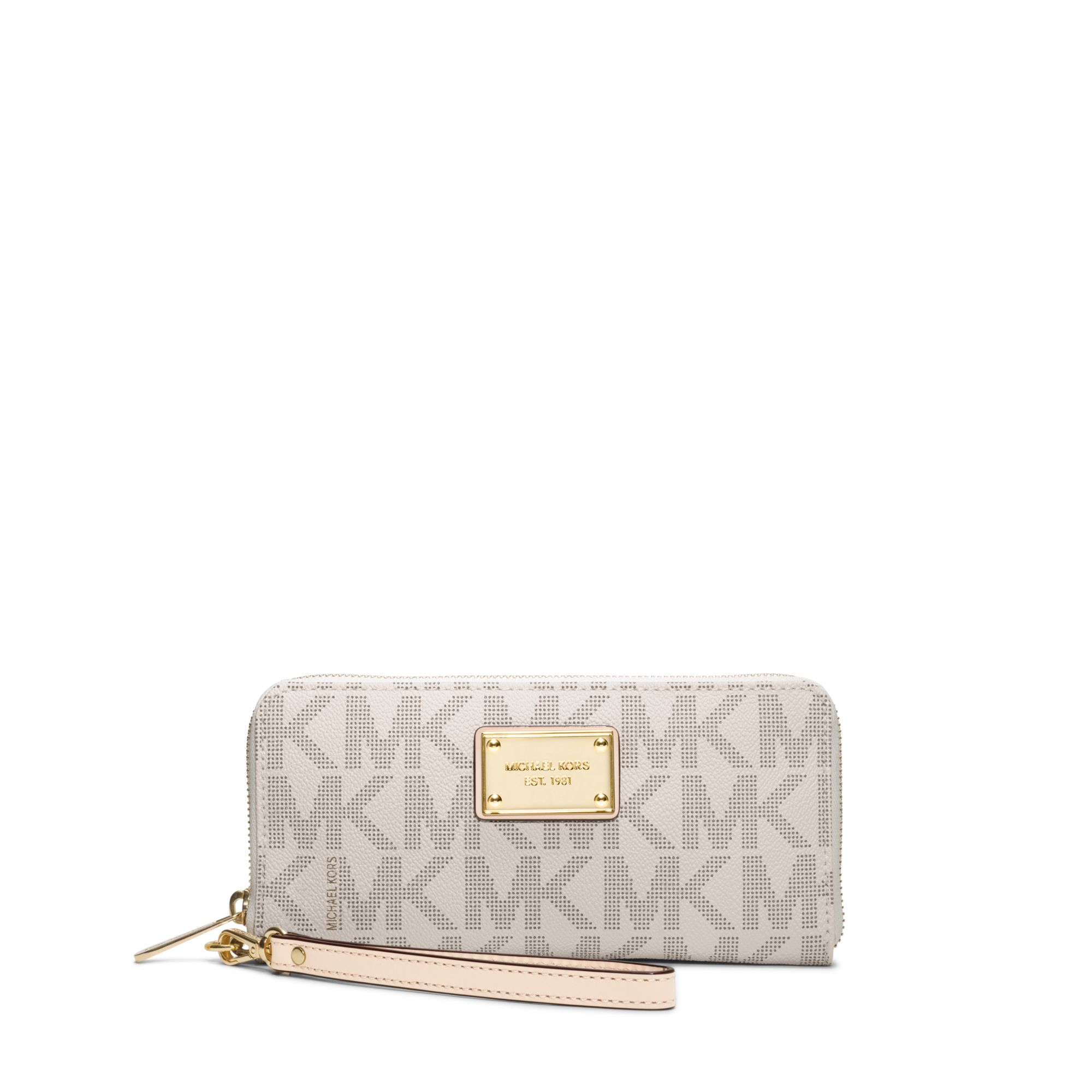 Lyst - Michael Kors Continental Smartphone Wristlet in White