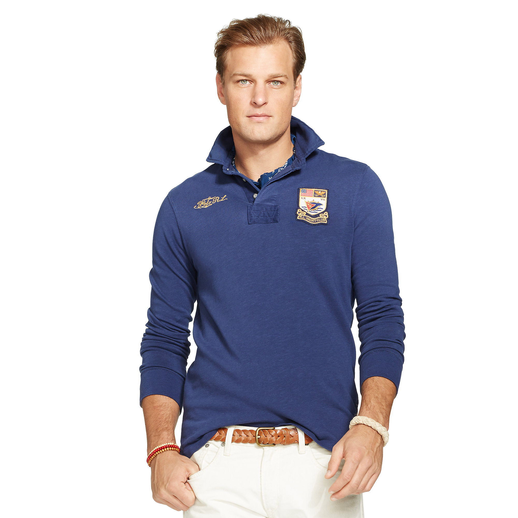 Lyst - Ralph Lauren Classic-Fit Yacht Club Rugby in Blue for Men
