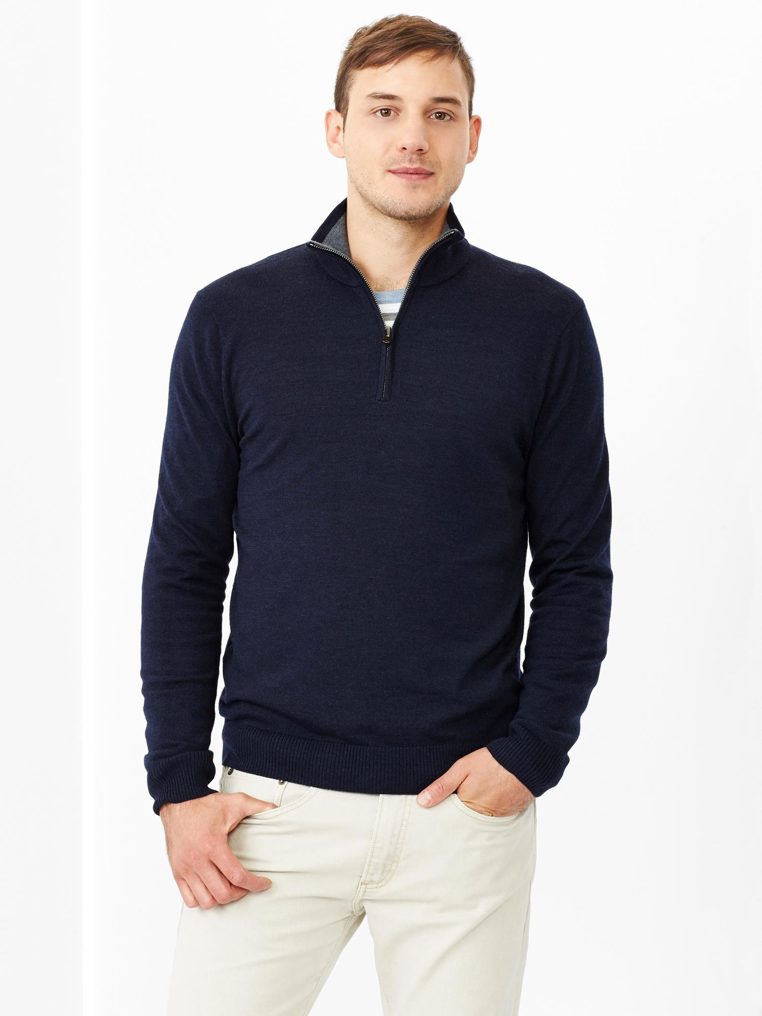 Gap | Blue Merino Half-Zip Sweater for Men | Lyst