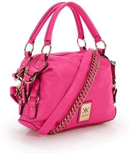 Lipsy Kardashian Kollection Slouch Shoulder Bag in Pink (hot_pink) | Lyst