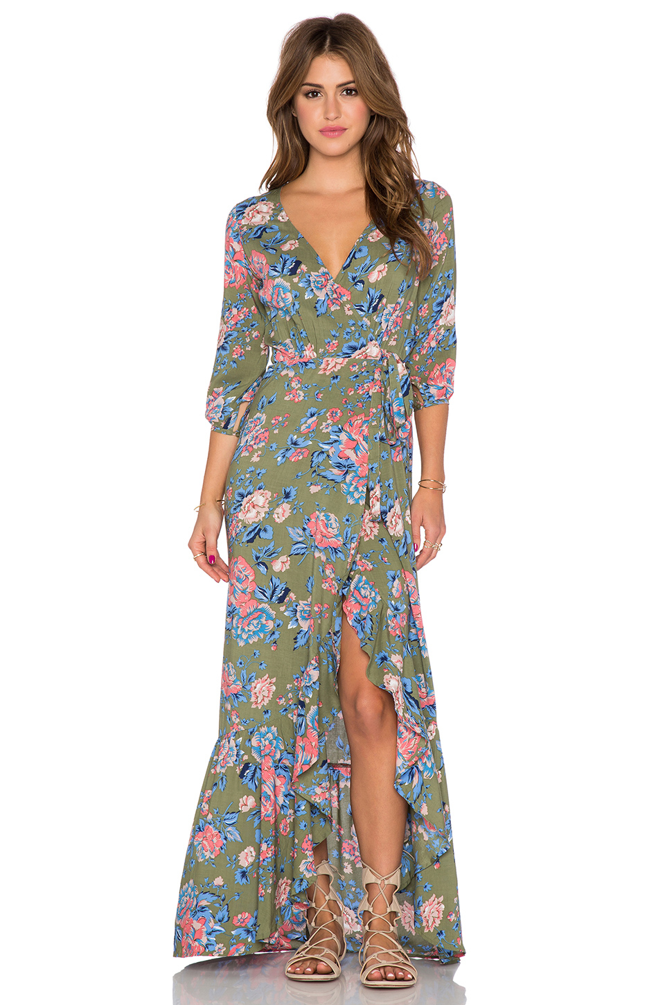 Lyst - Auguste Willow Wrap Maxi Dress in Blue