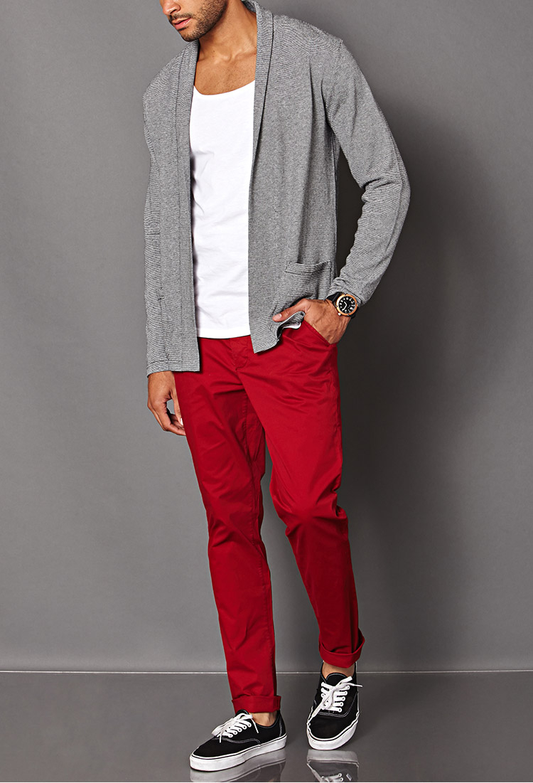 dark red chinos