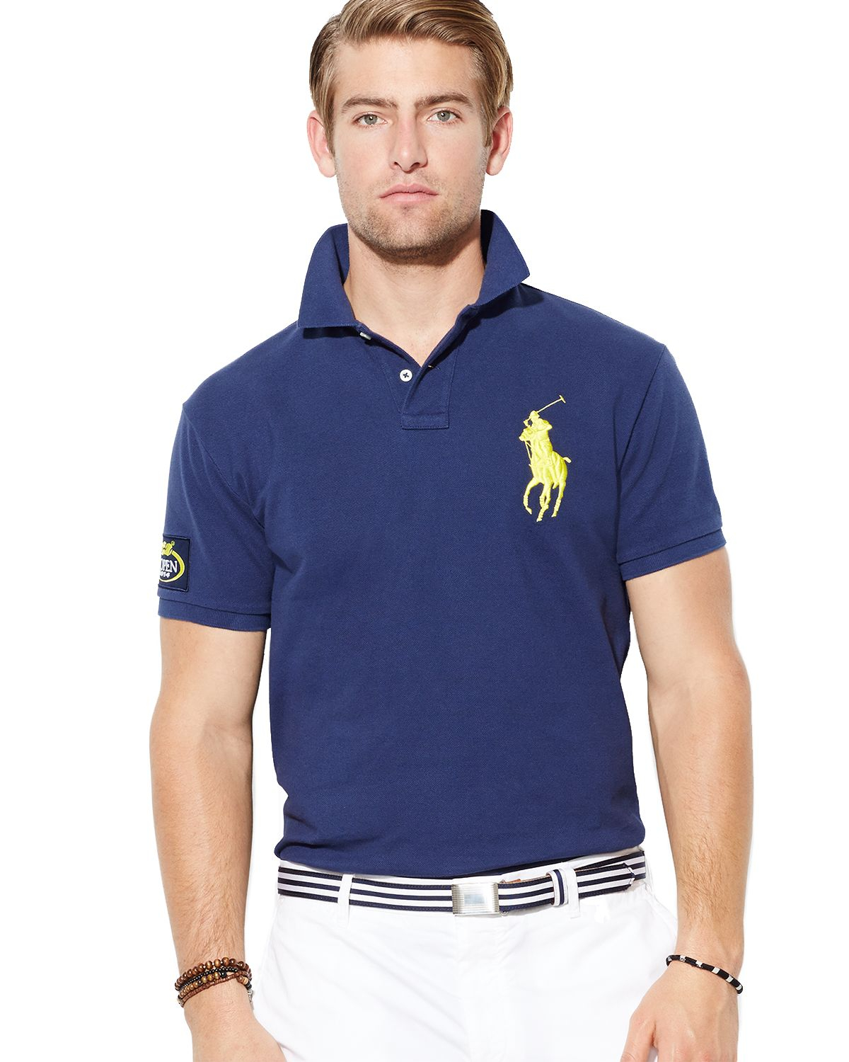 Ralph Lauren Blue Polo Us Open Custom Big Pony Polo Shirt Slim Fit Short Sleeve T Shirts Product 1 22412515 0 888200637 Normal 