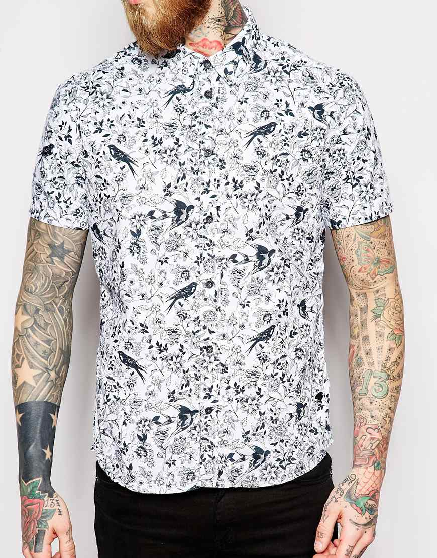 custom printed fabric button down shirts