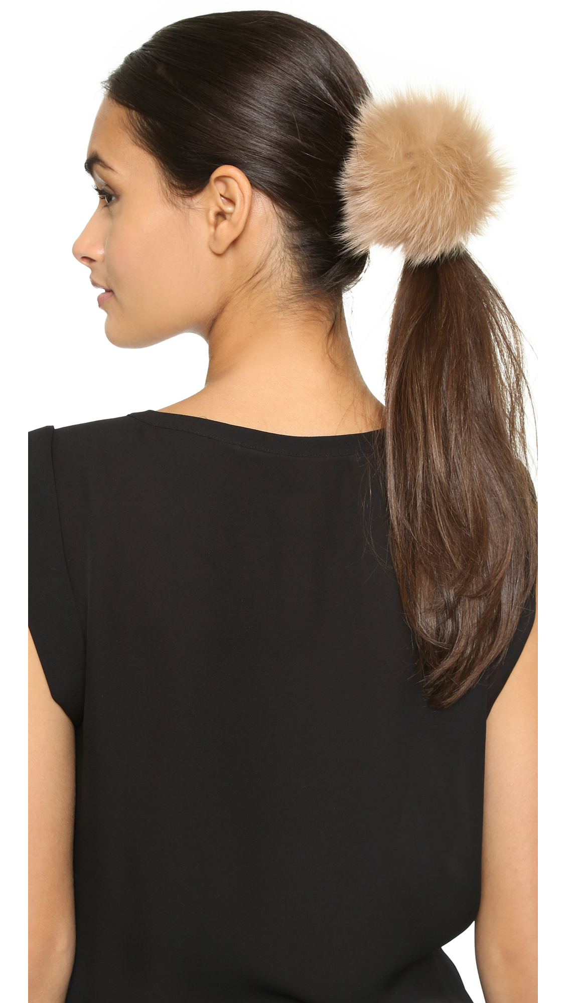 Lyst - Eugenia Kim Antonia Fur Hair Tie in Natural