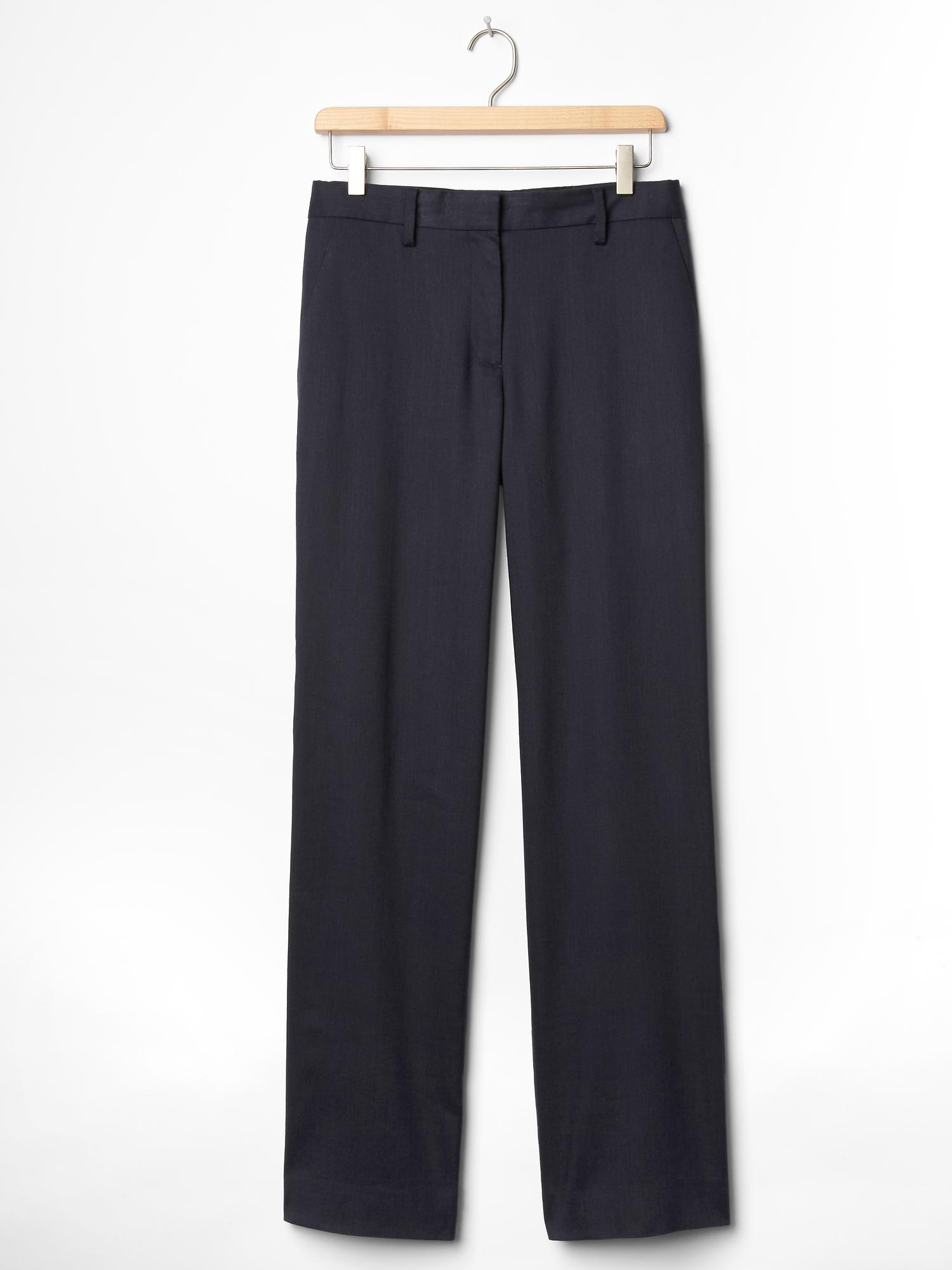 Gap Linen Perfect Trouser Pants in Blue (navy) | Lyst