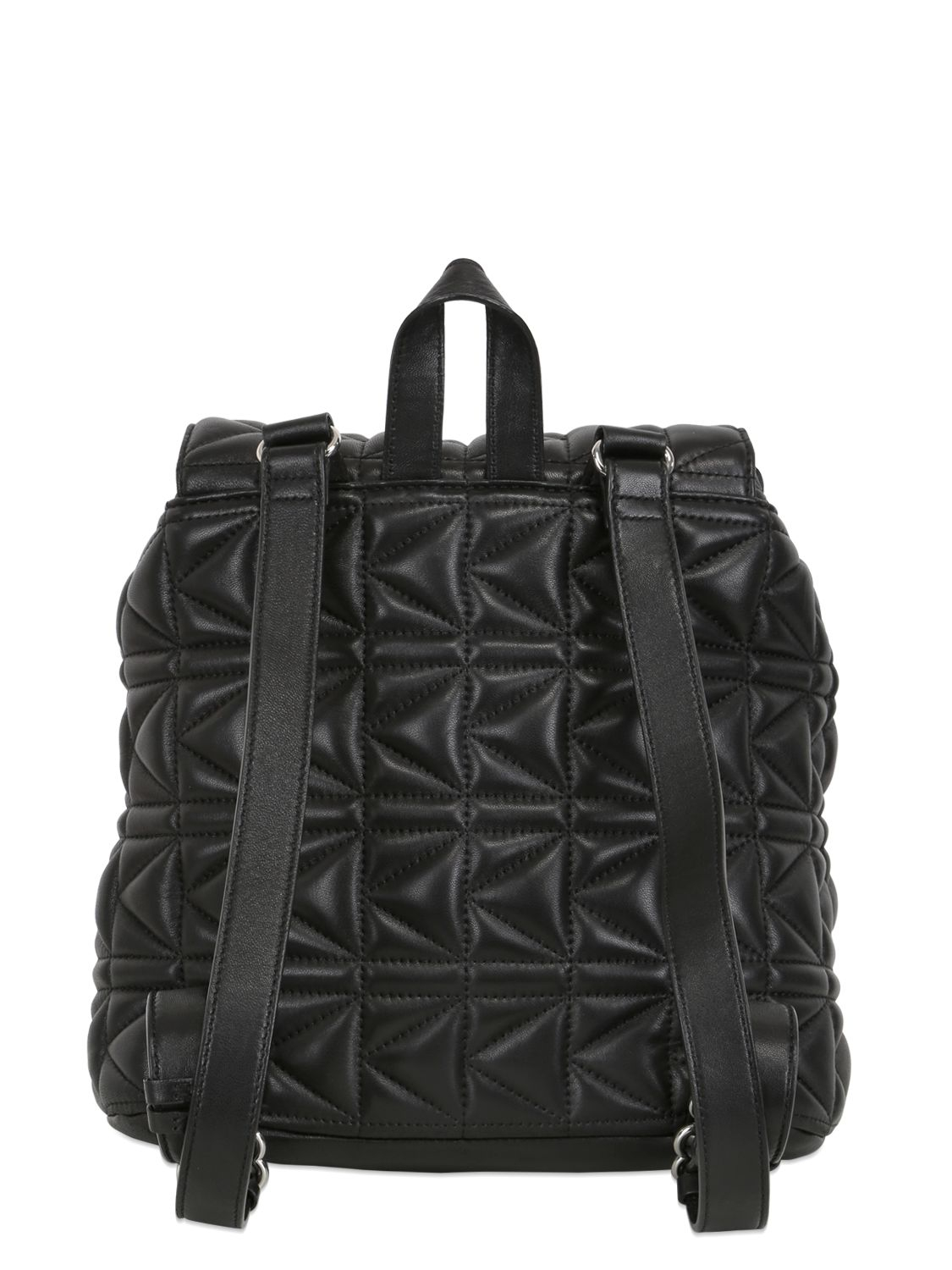 Lyst - Karl Lagerfeld Kuilted Nappa Leather Backpack in Black for Men