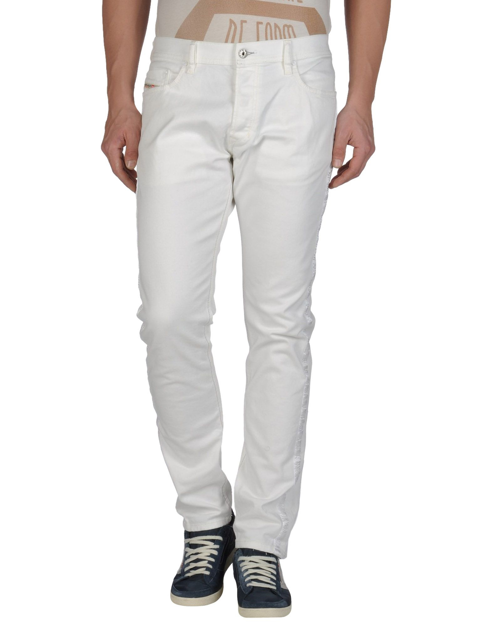Diesel Skinny Straight Jeans in White for Men | Lyst