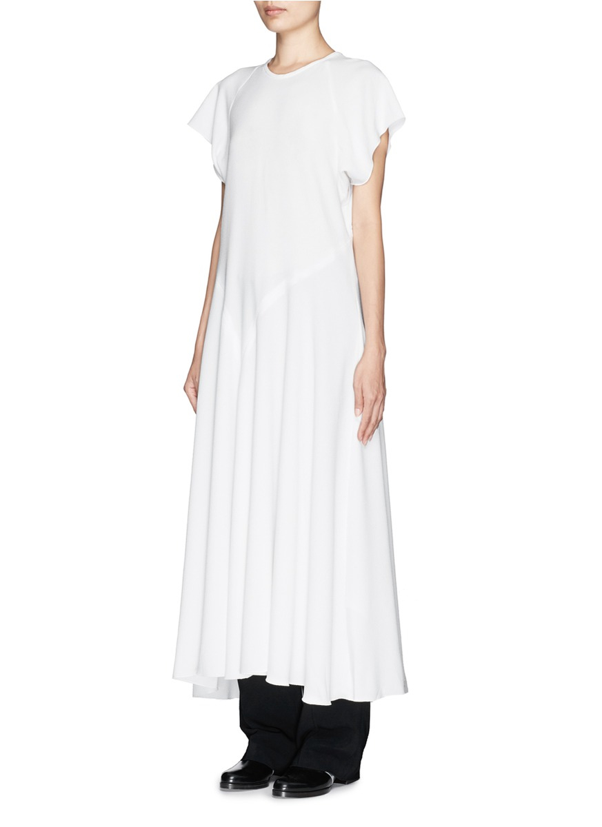 Lyst Ellery Ziggy Crinkled Crepe Maxi Dress In White Gallery
