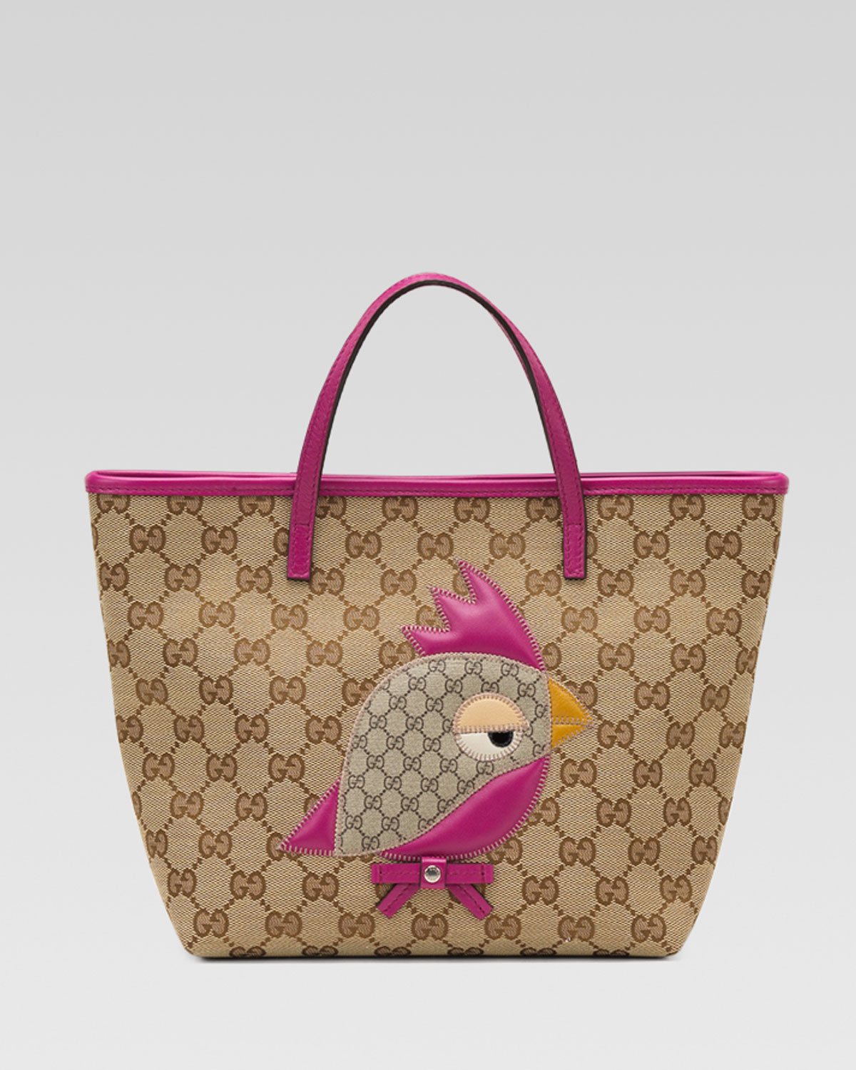 Gucci Zoo Bird Patch Tote Bag in Brown | Lyst