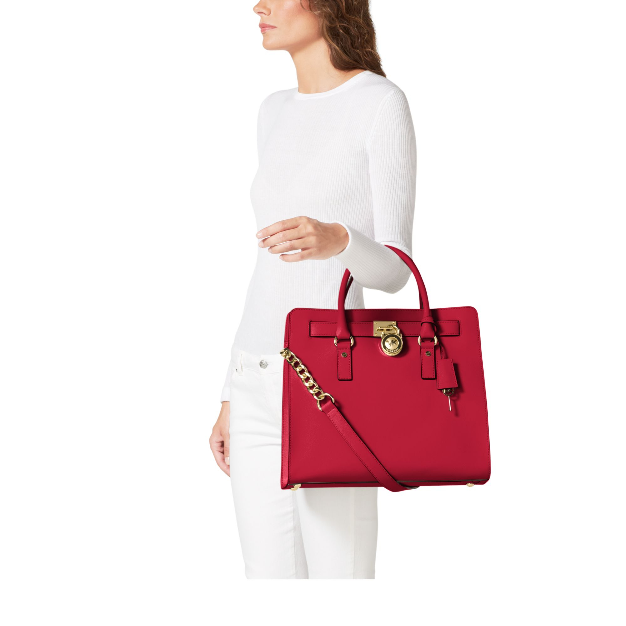 michael kors large hamilton grey charcoal animal embossed leather tote
