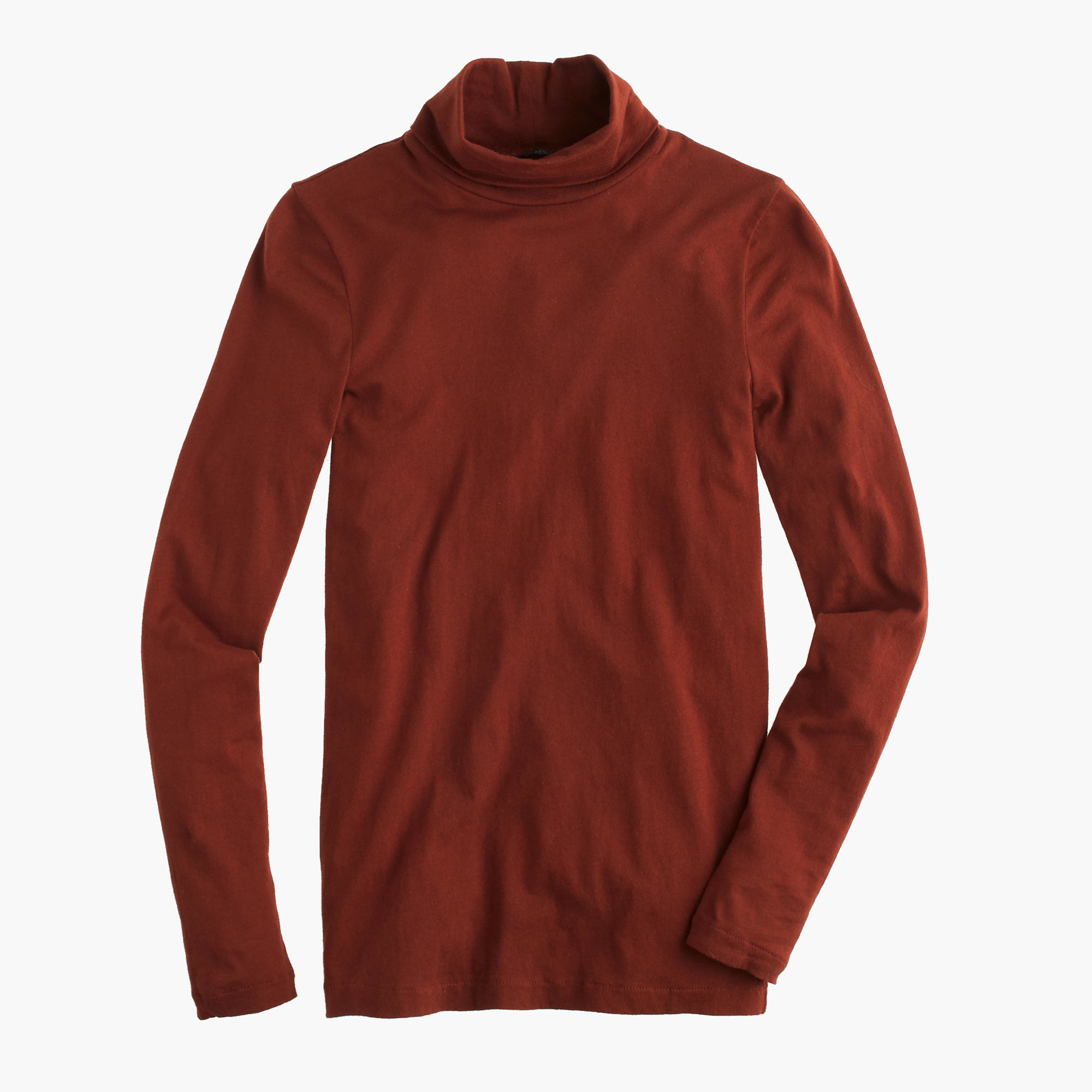 J.crew Tissue Turtleneck T-shirt in Red (deep redwood) | Lyst