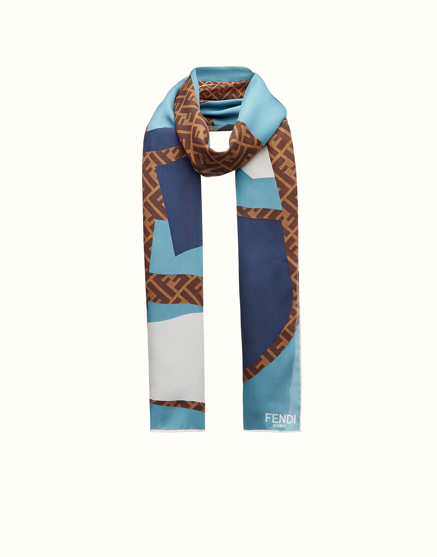 Lyst Fendi Signature Stole in Blue