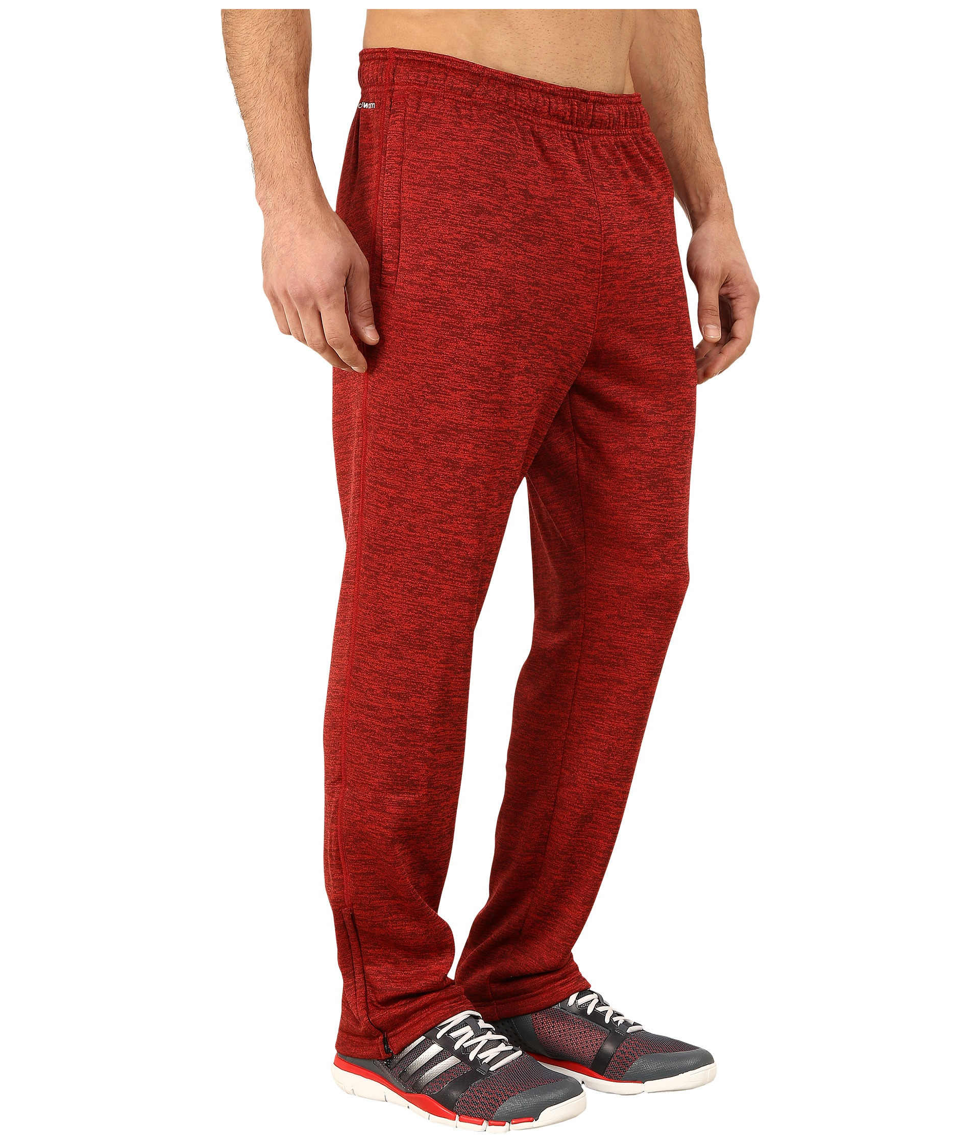 adidas men's team issue fleece open hem pant