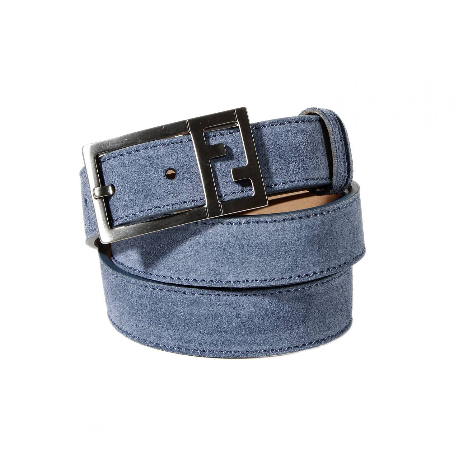 Lyst Fendi Classic Belt Suede w 2.8 Cm L 124 Cm in Blue for Men