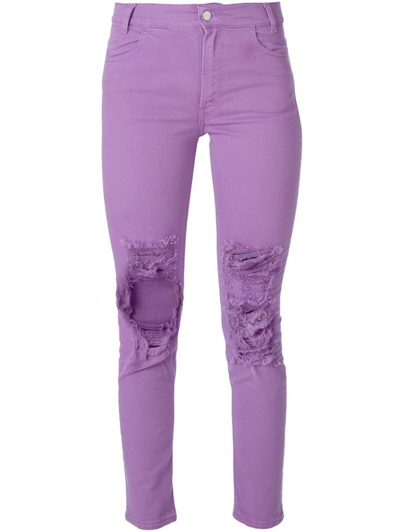 skinny jeans purple