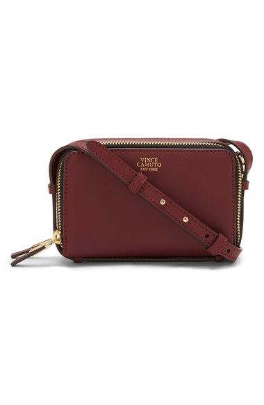 Vince camuto &#39;brena - Small&#39; Leather Crossbody Bag in Red (CABERNET) | Lyst
