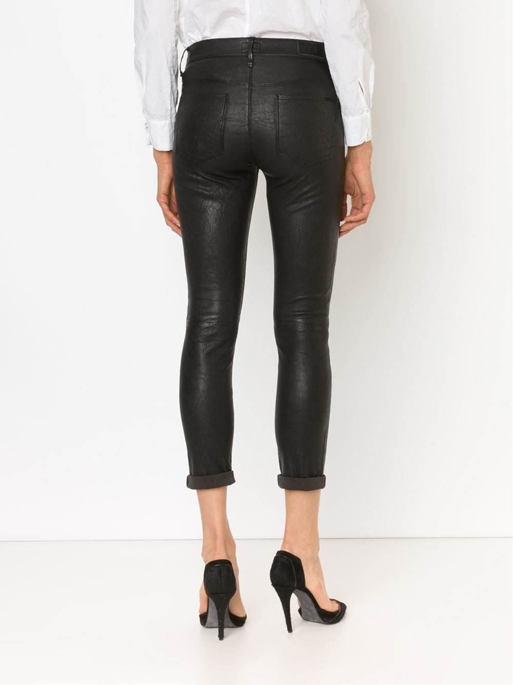 Lyst - Rta Ryder Leather Jeans in Black