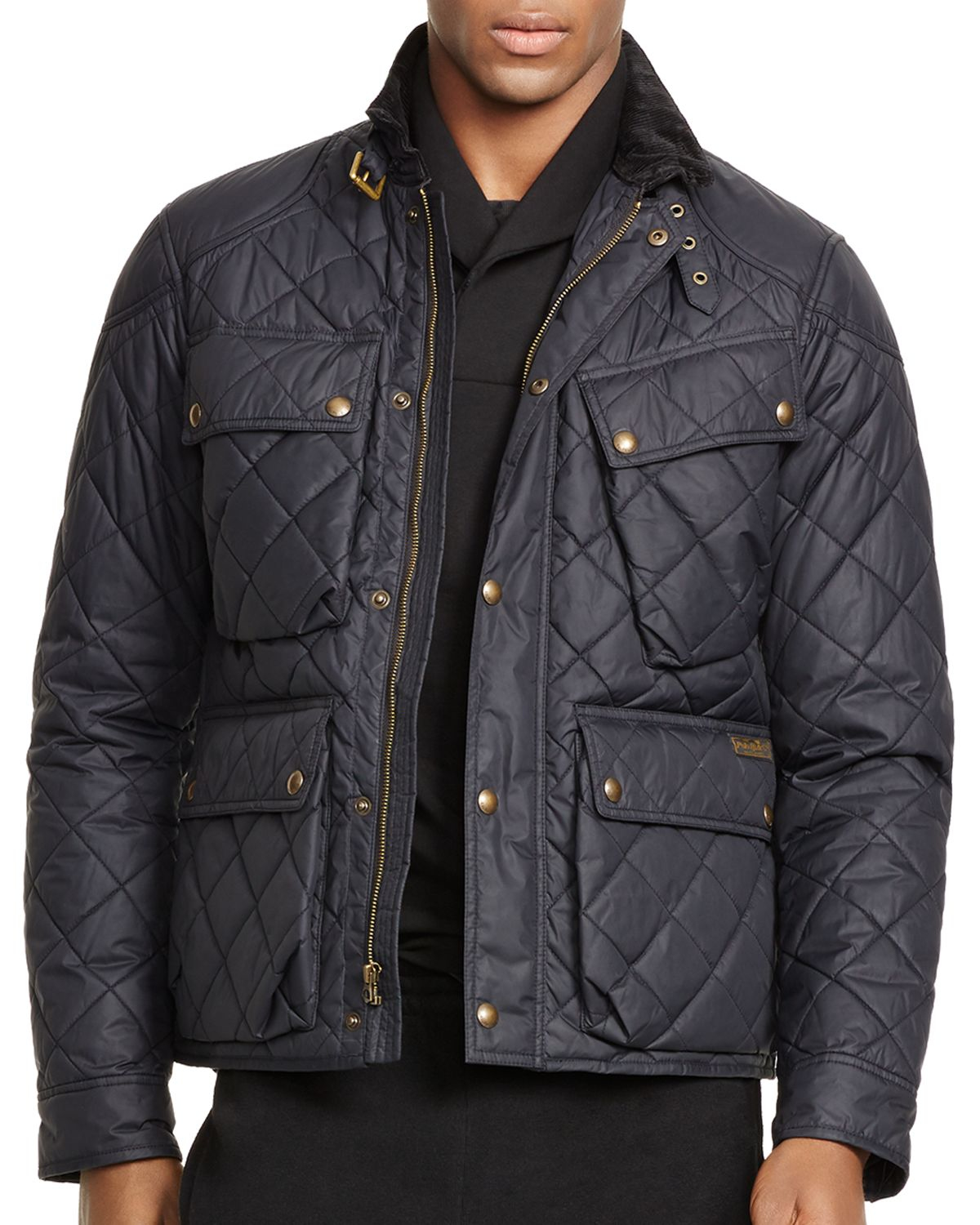 Lyst - Ralph Lauren Polo Quilted Bike Jacket in Black for Men