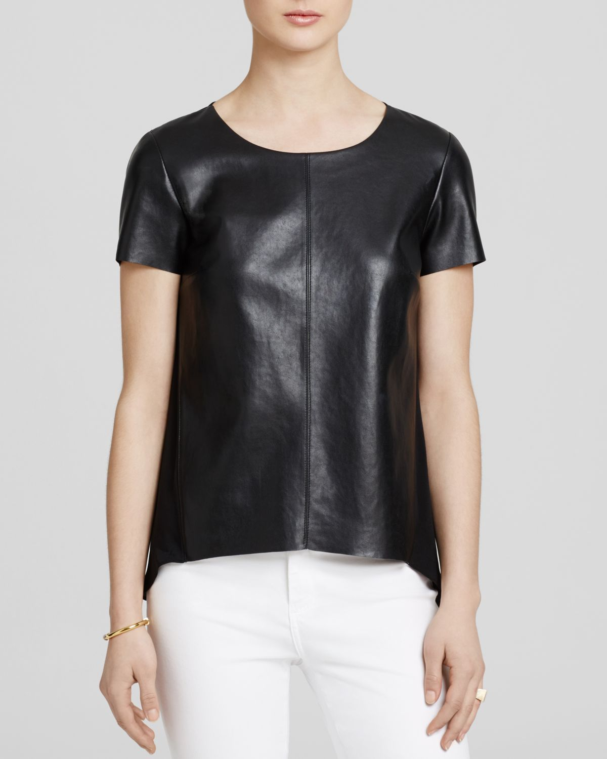 Lyst - Bailey 44 Calessino Faux Leather Top in Black
