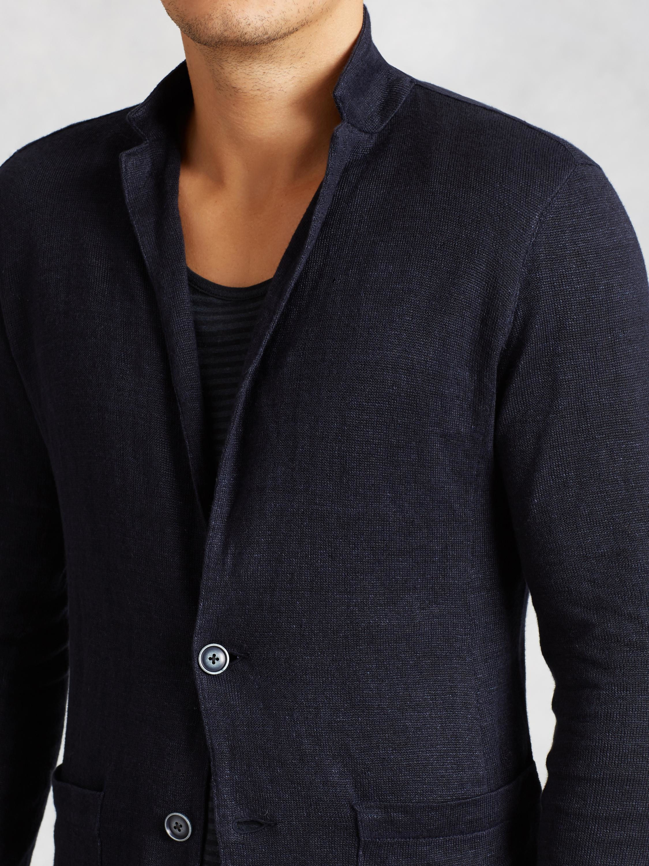Lyst - John Varvatos Patch Pocket Sweater Blazer in Blue for Men