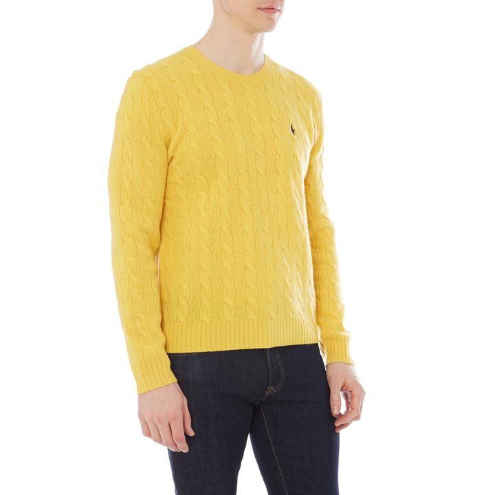 Polo Ralph Lauren Ralph Cable Sweater Sn92 in Yellow for Men - Lyst