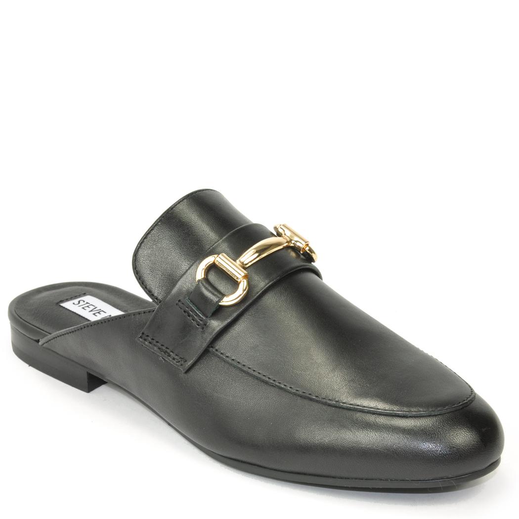 steve madden buckle mules in black lyst steve madden buckle mules in black lyst