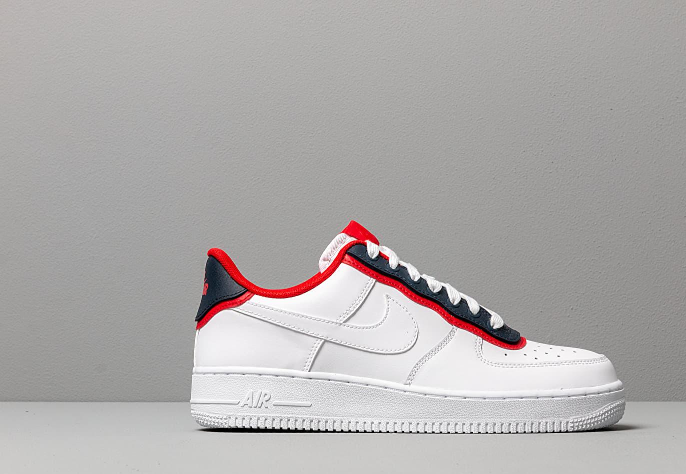 air force 1 07 white university red white